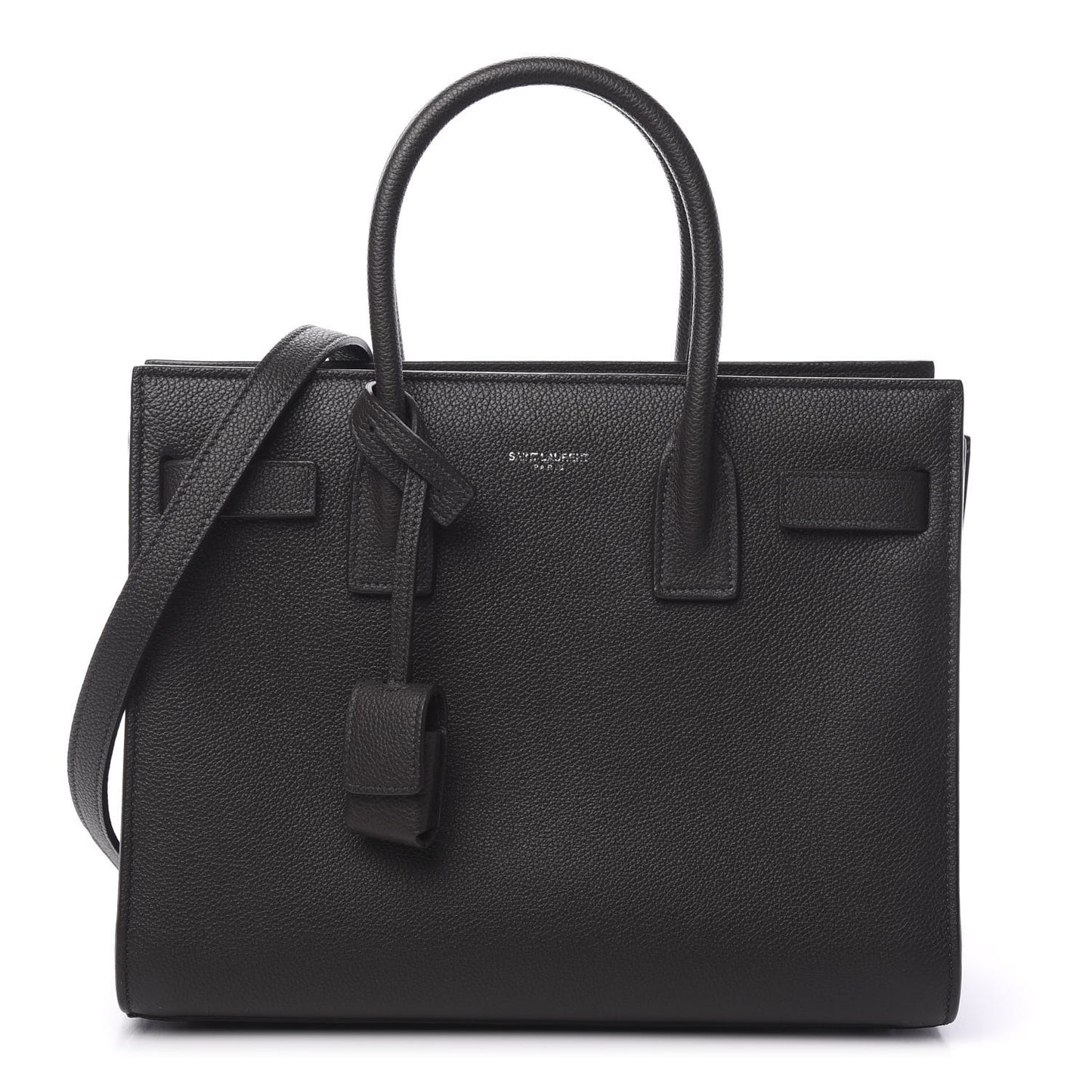 Grained Calfskin Baby Sac De Jour Coal