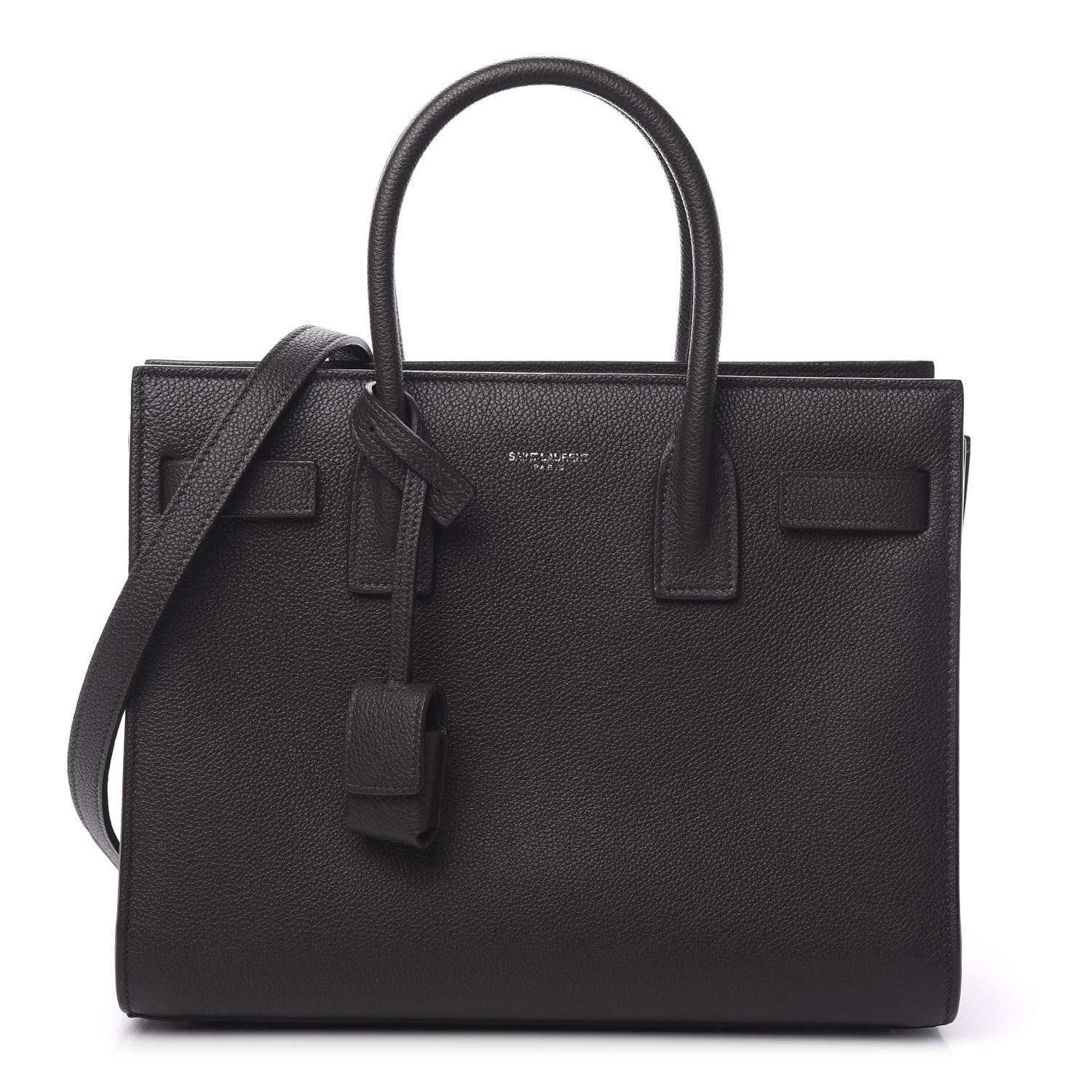 Saint Laurent Grained Calfskin Baby Sac De Jour Coal 1 of 13