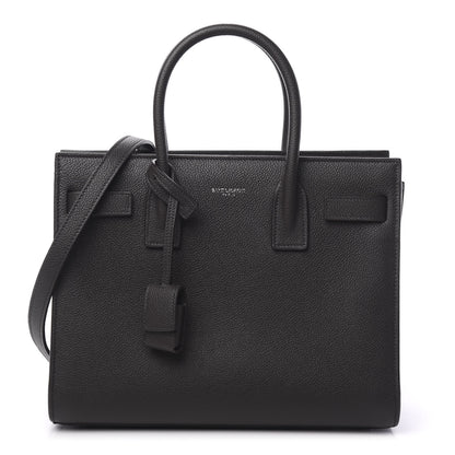 Saint Laurent Grained Calfskin Baby Sac De Jour Coal 1 of 13