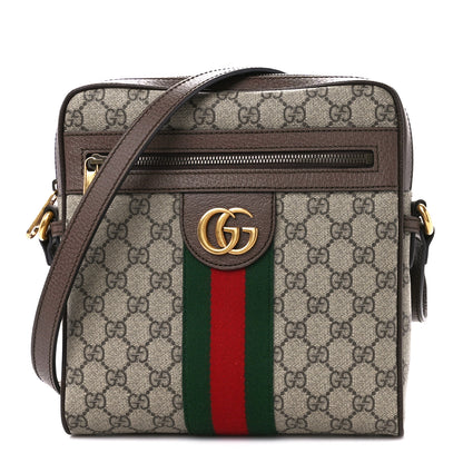 Gucci GG Supreme Monogram Web Small Ophidia Messenger Bag Brown 1 of 13