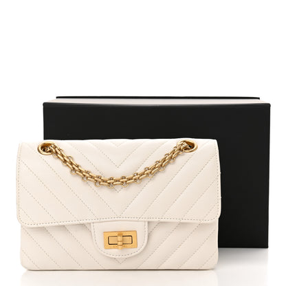 Chanel Aged Calfskin Chevron Quilted 2.55 Reissue Mini Flap White 13 of 13