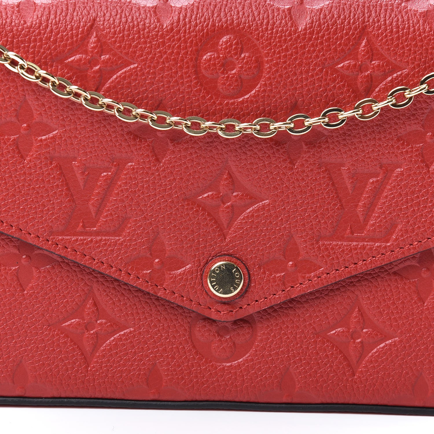 Louis Vuitton Empreinte Pochette Felicie Chain Wallet Cherry 7 of 9
