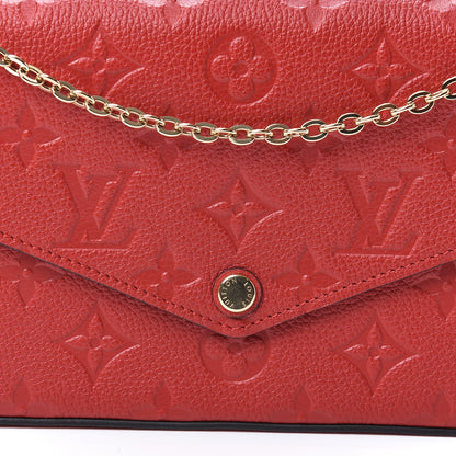 Louis Vuitton Empreinte Pochette Felicie Chain Wallet Cherry 7 of 9