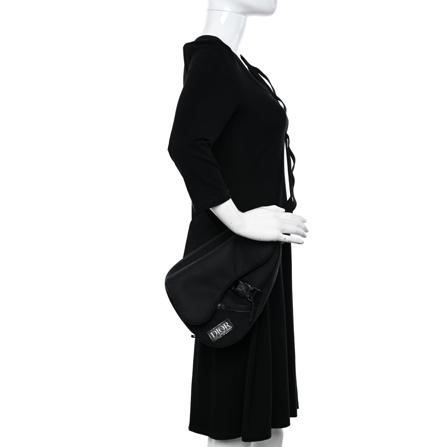 X MYSTERY RANCH Cordura Nylon Calfskin Saddle Messenger Bag Black