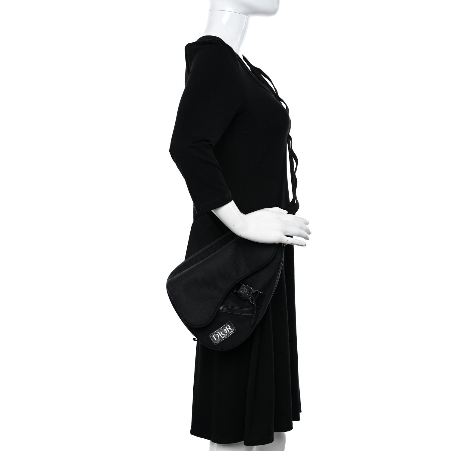 Christian Dior X MYSTERY RANCH Cordura Nylon Calfskin Saddle Messenger Bag Black 2 of 11