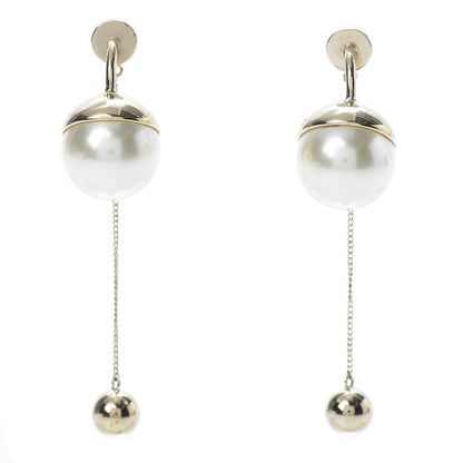 Christian Dior Pearl Mise En Dior Tribal Drop Earrings Gold 1 of 4