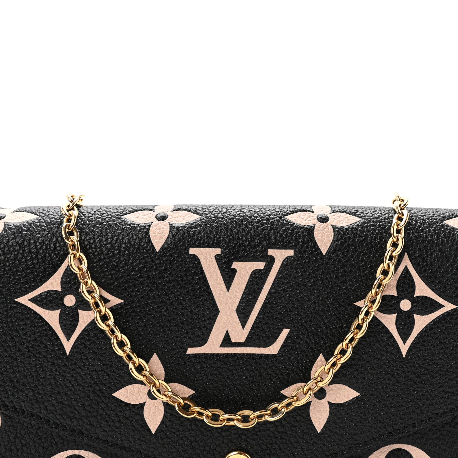 Louis Vuitton Empreinte Monogram Giant Felicie Pochette Black Beige 7 of 10