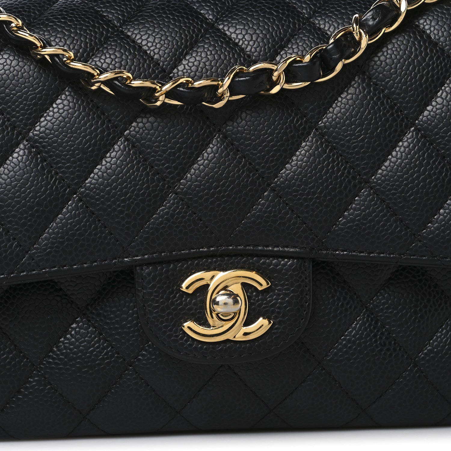 Chanel Caviar Quilted Medium Double Flap Black 8 of 11