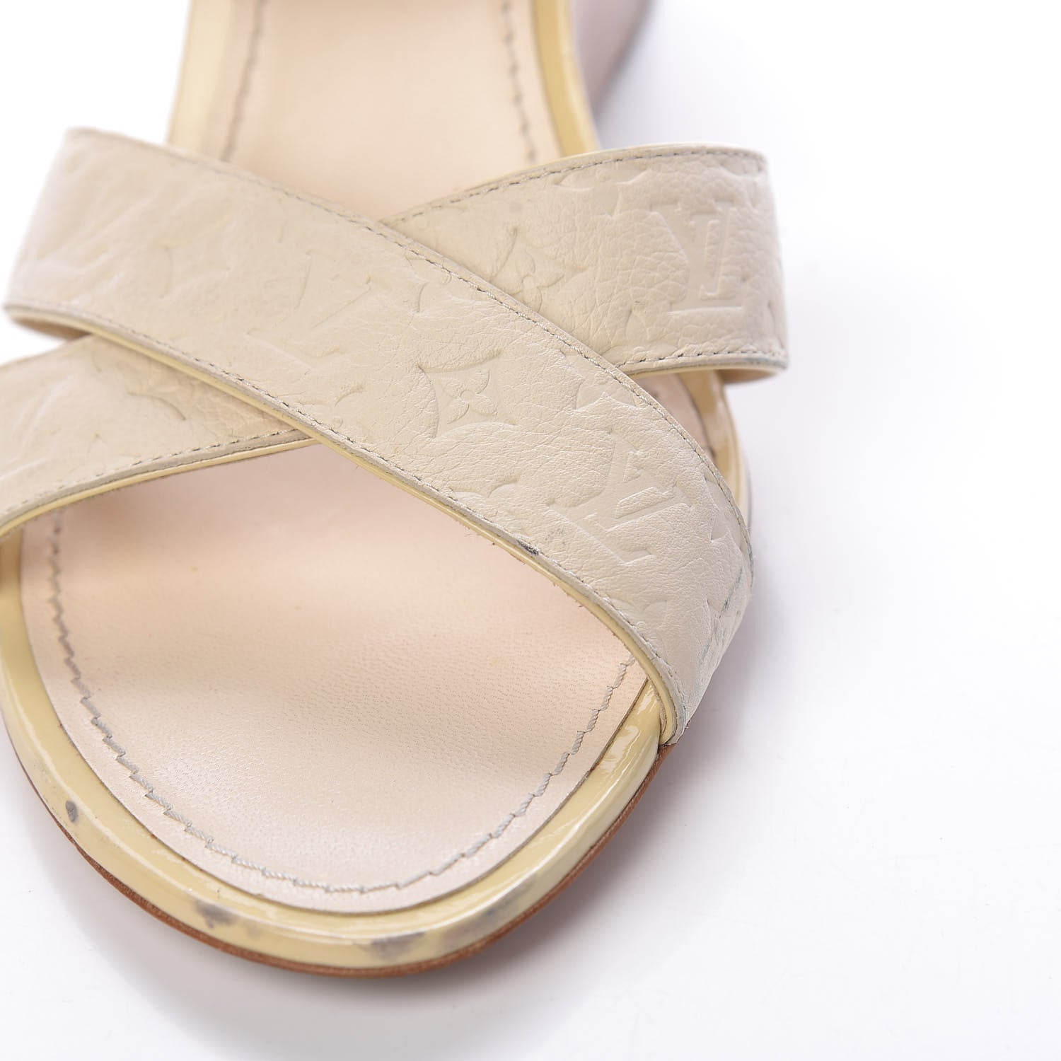 Louis Vuitton Monogram Wedge Sandals 41 White 15 of 23