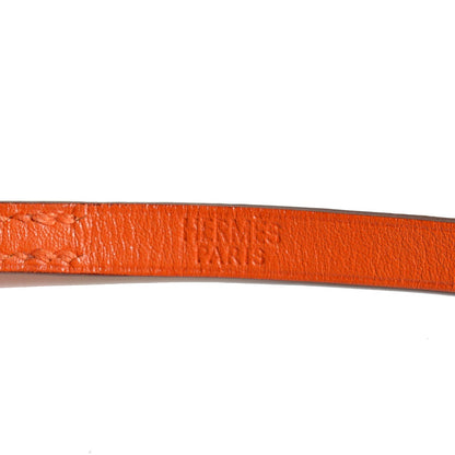 Hermes Swift Hapi 3MM Triple Tour Wrap Bracelet Small Orange 7 of 8