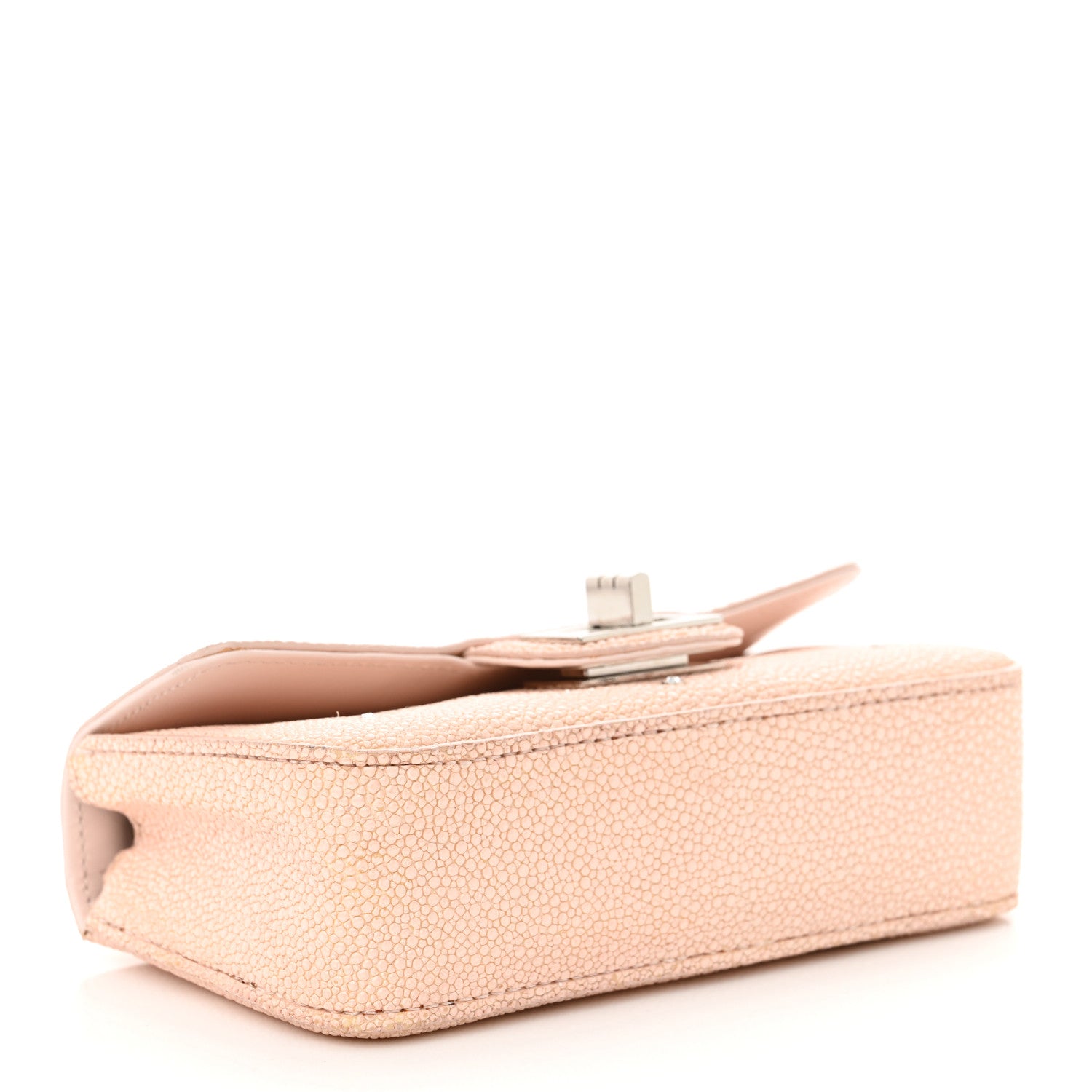 Chanel Galuchat Stingray Crystal Embellished 2.55 Reissue Mini Flap Light Pink 4 of 13