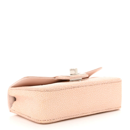Chanel Galuchat Stingray Crystal Embellished 2.55 Reissue Mini Flap Light Pink 4 of 13