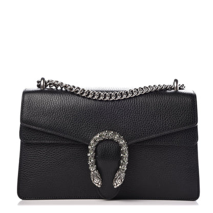 Gucci Pebbled Calfskin Small Dionysus Shoulder Bag Black 1 of 7