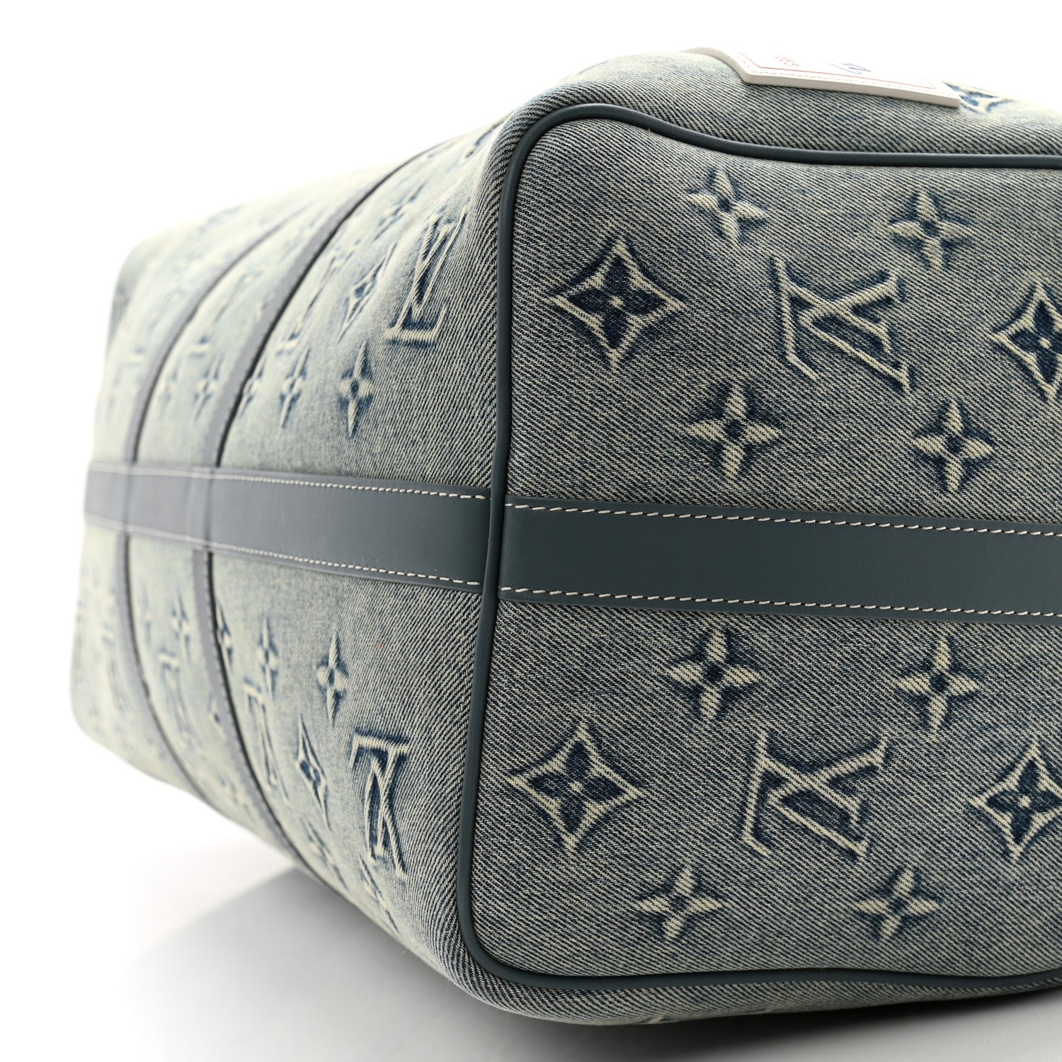 Louis Vuitton Monogram Washed Denim Keepall Bandouliere 50 Blue 8 of 9