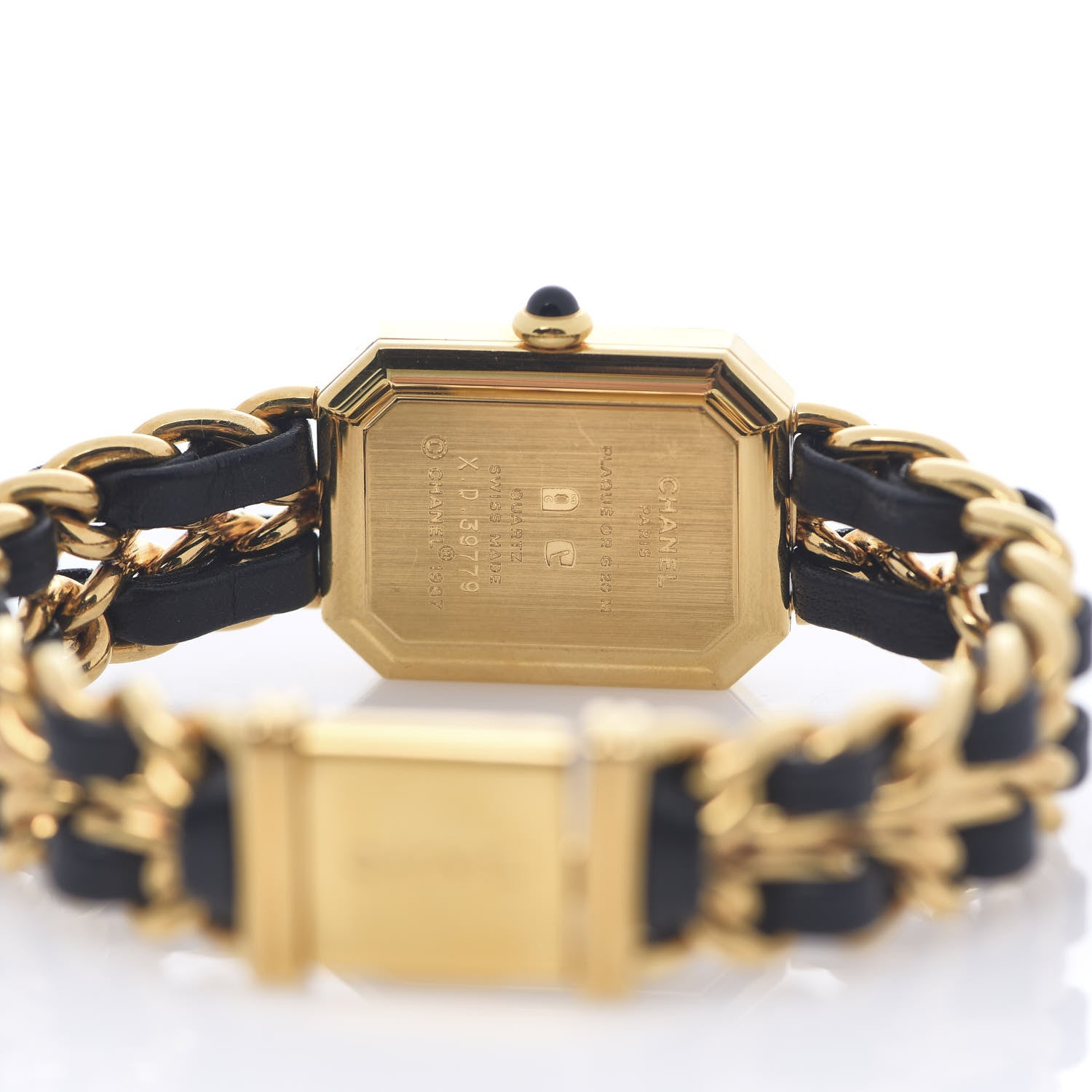 Chanel Stainless Steel Lambskin 20mm Chain Premiere Quartz Watch Gold M 4 of 4