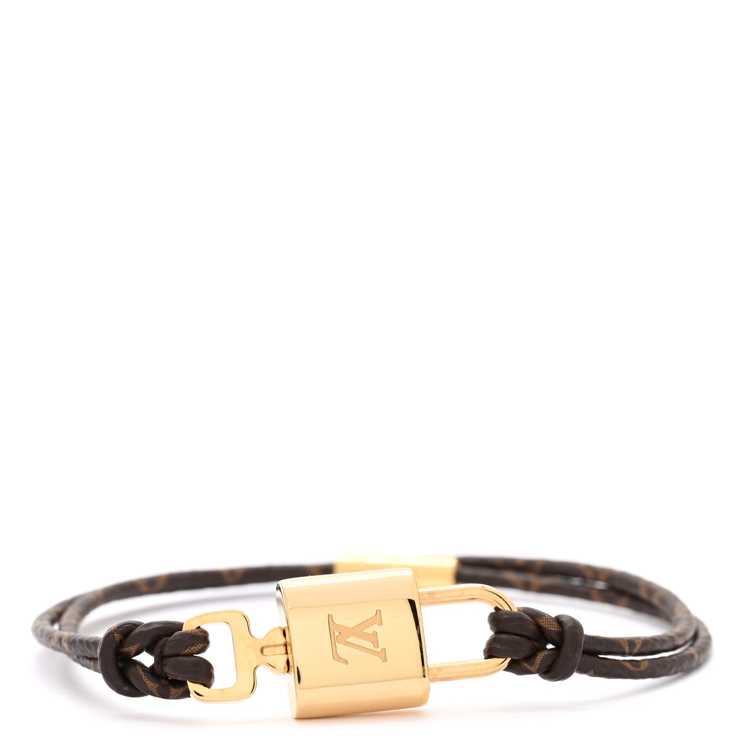 Louis Vuitton Monogram LV Padlock Bracelet 19 1 of 5