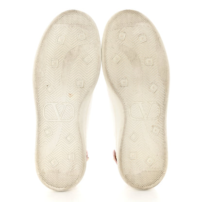Valentino Garavani Calfskin Womens Backnet Sneakers 38.5 White Pink 5 of 9