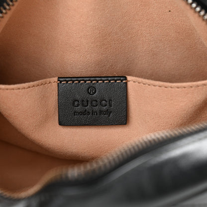 Gucci Calfskin Matelasse Mini GG Marmont Chain Shoulder Bag Black 6 of 10
