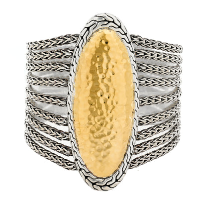 John Hardy Sterling Silver 22K Yellow Gold Palu Classic Chain Multi Row Bracelet 1 of 3