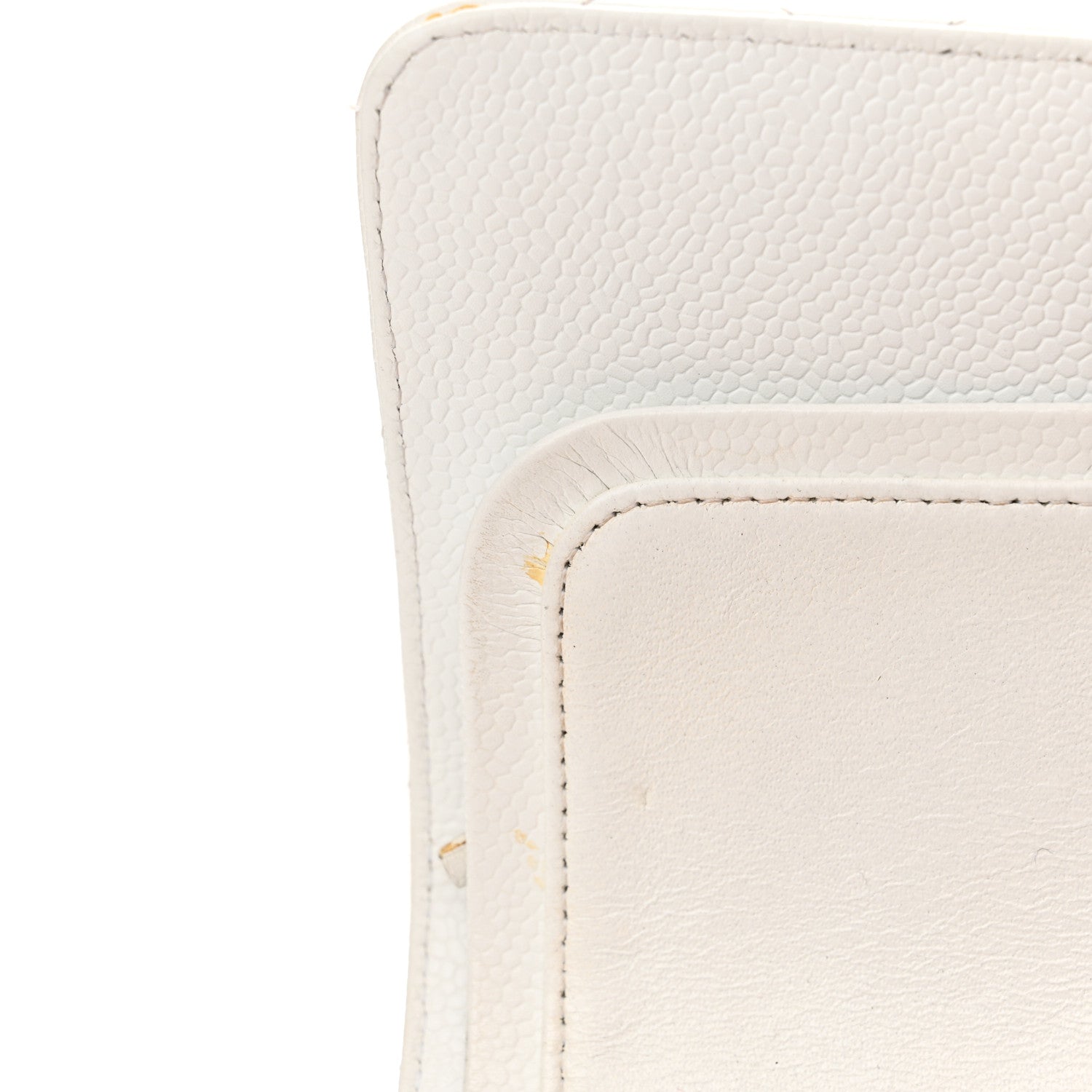 Chanel Caviar Quilted Medium Double Flap Bijoux Chain White 12 of 26