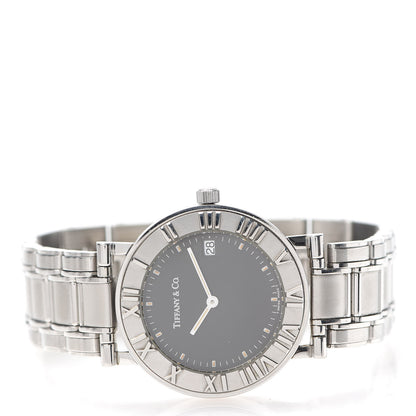 Tiffany Stainless Steel 33mm Atlas Quartz Watch Black 2 of 6