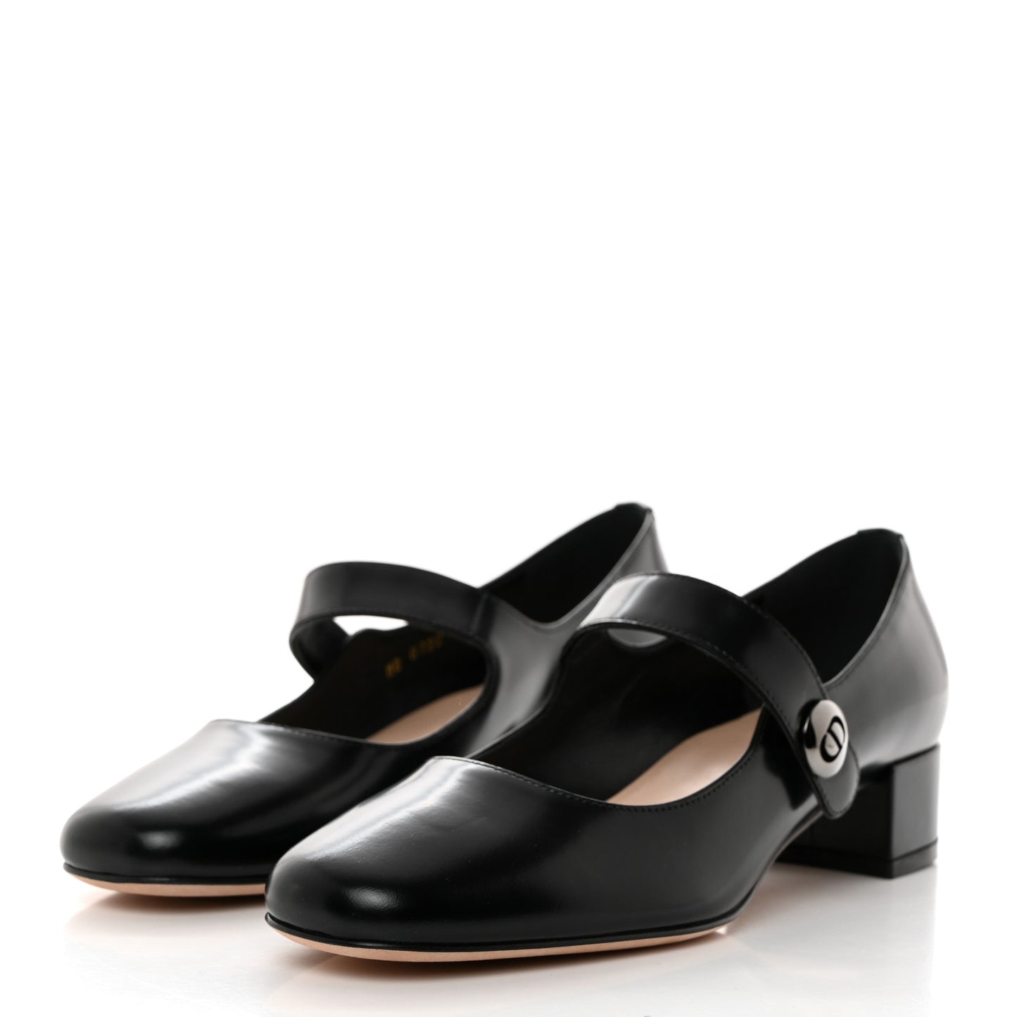 Brushed Calfskin Uniform 30mm Pumps 36.5 Black
