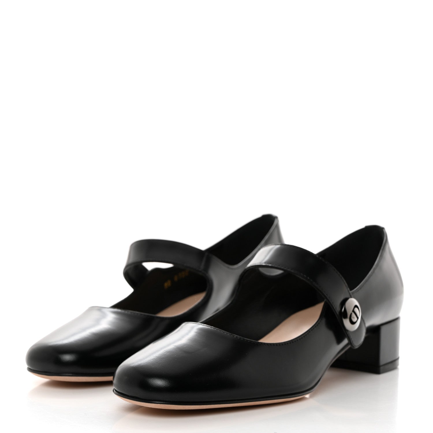 Christian Dior Brushed Calfskin Uniform 30mm Pumps 36.5 Black 3 of 8