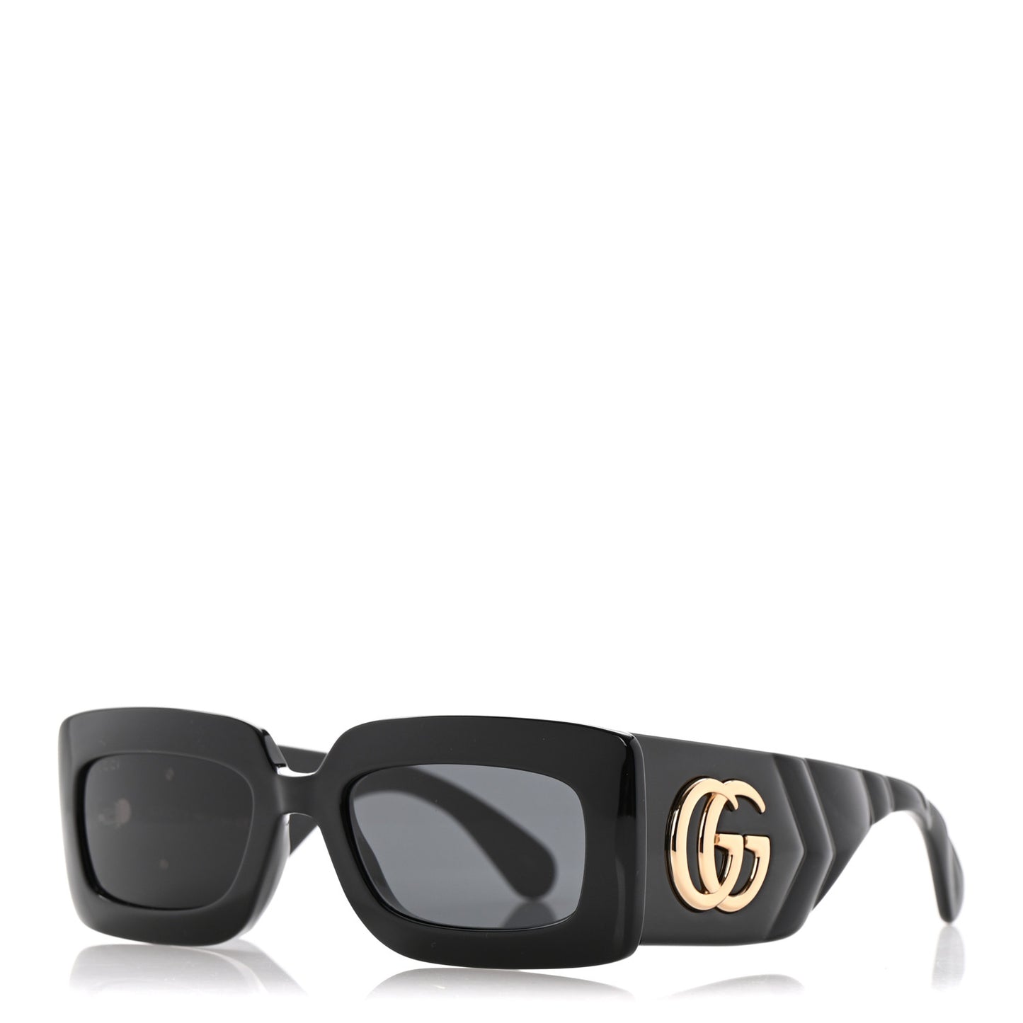 Acetate Rectangular Sunglasses GG0811S Black