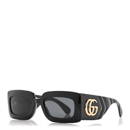 Gucci Acetate Rectangular Sunglasses GG0811S Black 1 of 9