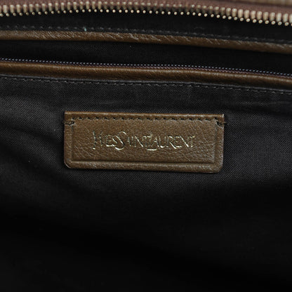 Saint Laurent Metallic Perforated Leather Large Cabas Chyc Bronze 6 of 8