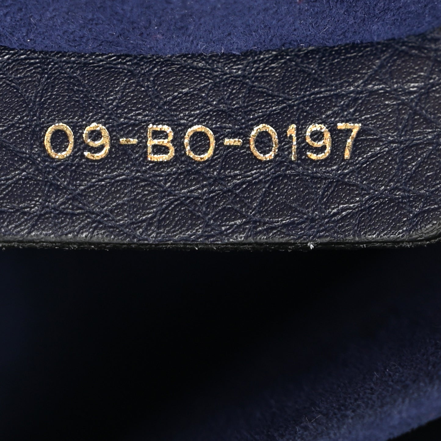 Grained Calfskin Medium Diorama Flap Bag Indigo