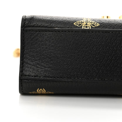 Gucci Grained Calfskin Bee Star Small Padlock Shoulder Bag Black 12 of 18