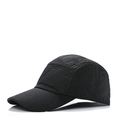 Hermes Cotton Viscose Stitched Hat 60 Black 1 of 8