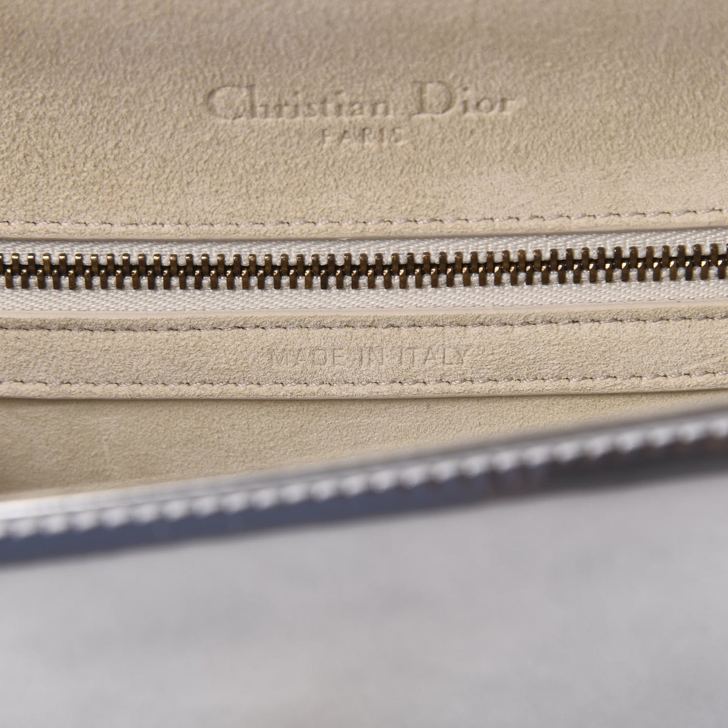 Metallic Patent Studded Small Diorama Flap Bag Silver