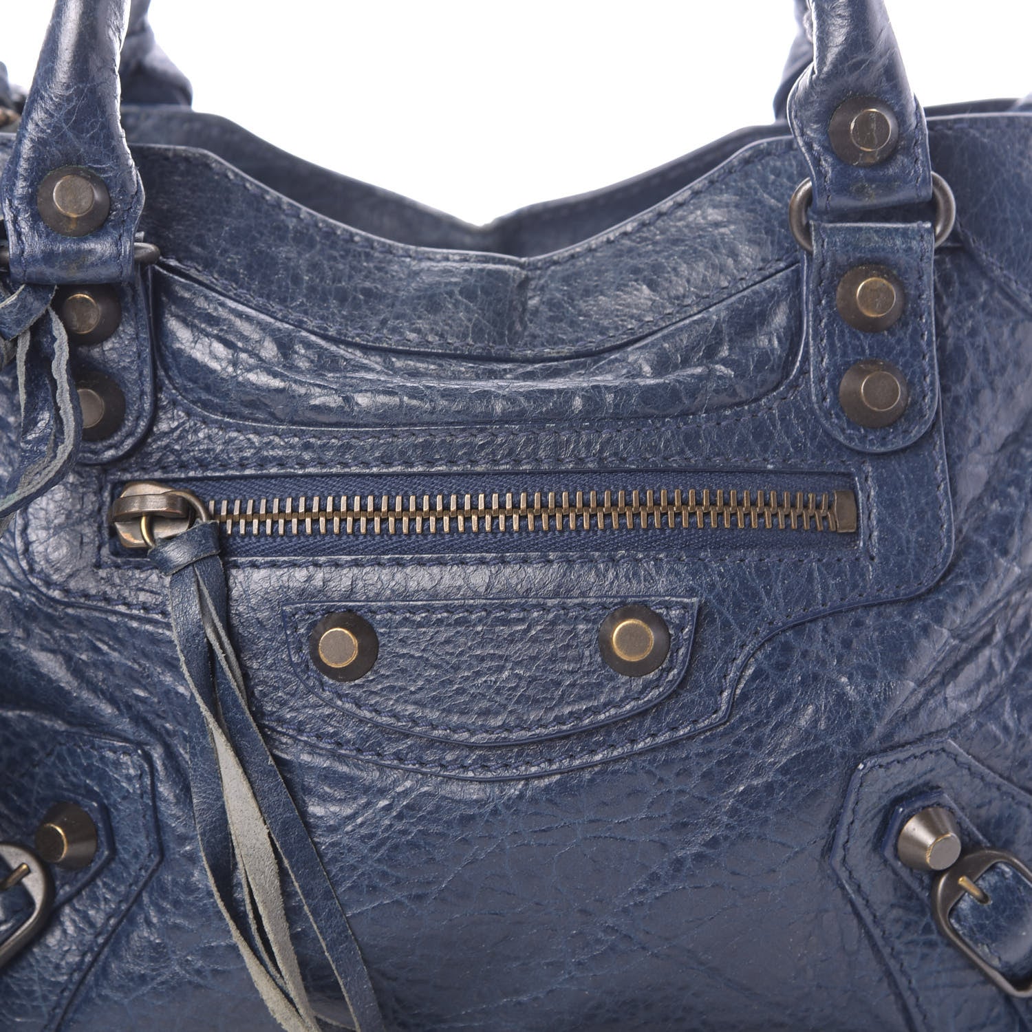 Balenciaga Agneau Classic Hardware Mini City Bleu Mineral 8 of 14