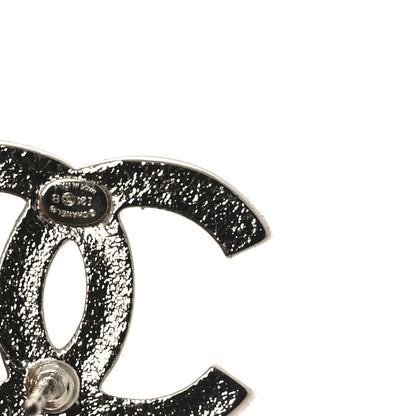 Chanel Metal Enamel CC Earrings Pink Gold 4 of 5