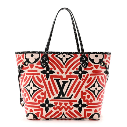 Louis Vuitton Monogram Giant Crafty Neverfull MM Creme Rouge Black 1 of 10
