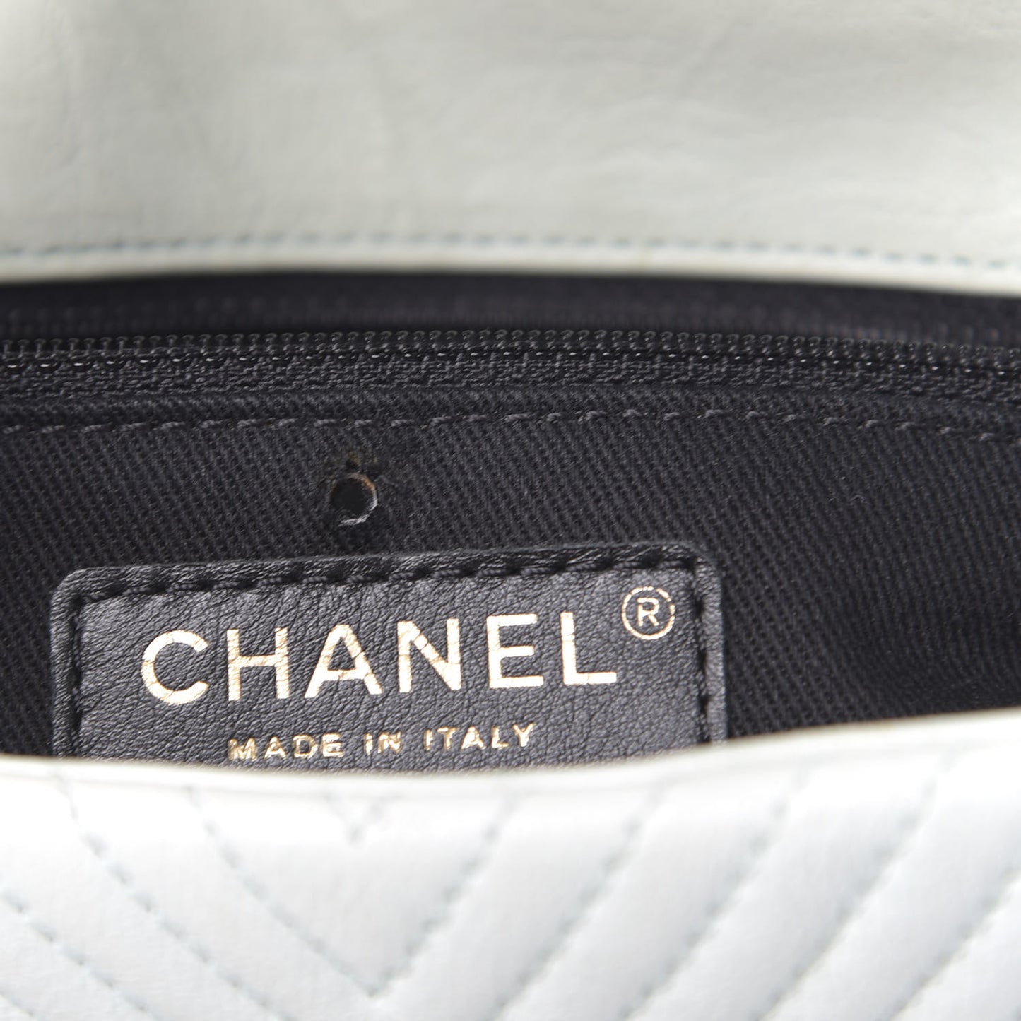 Calfskin Surpique Chevron Small Flap Grey