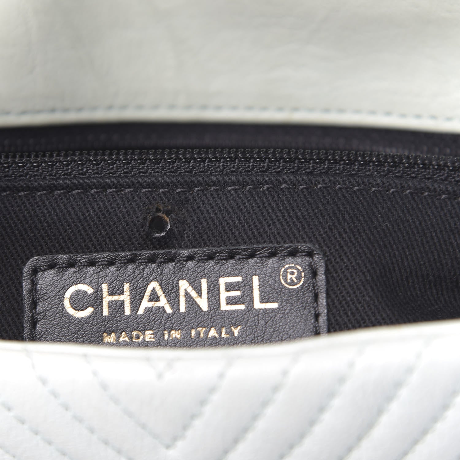 Chanel Calfskin Surpique Chevron Small Flap Grey 12 of 13