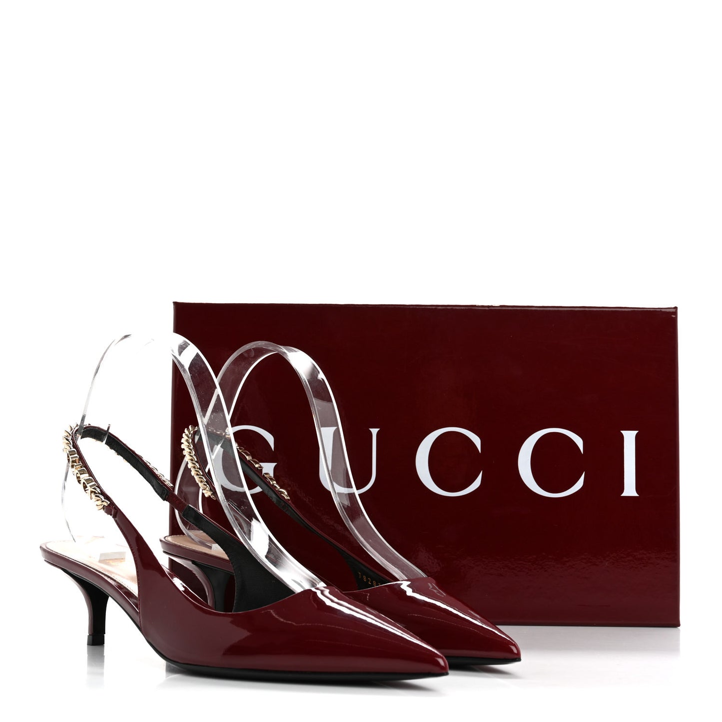 Patent Signoria 35mm Slingback Pumps 39 Rosso Ancora
