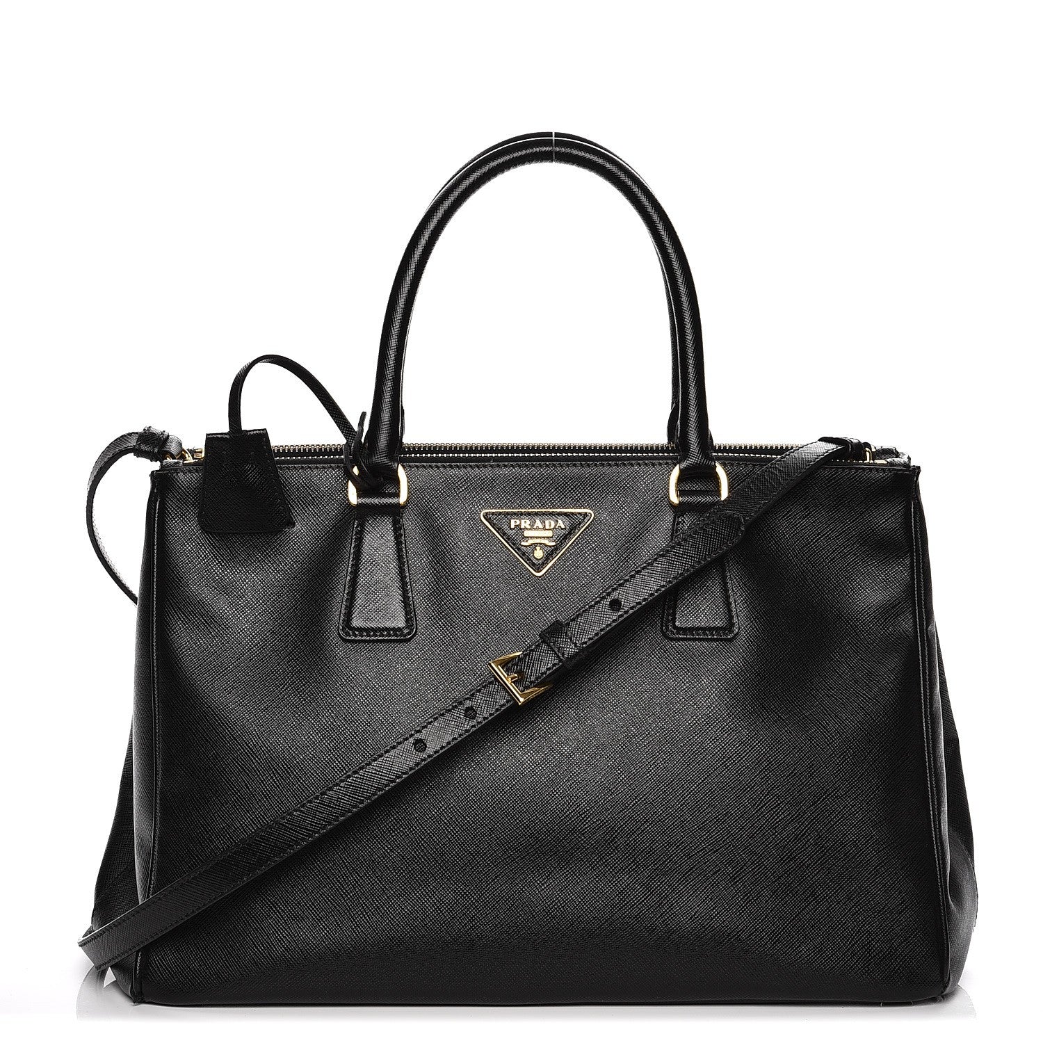 Prada Saffiano Medium Galleria Double Zip Tote Black 1 of 14