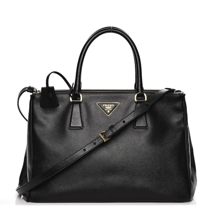 Prada Saffiano Medium Galleria Double Zip Tote Black 1 of 14
