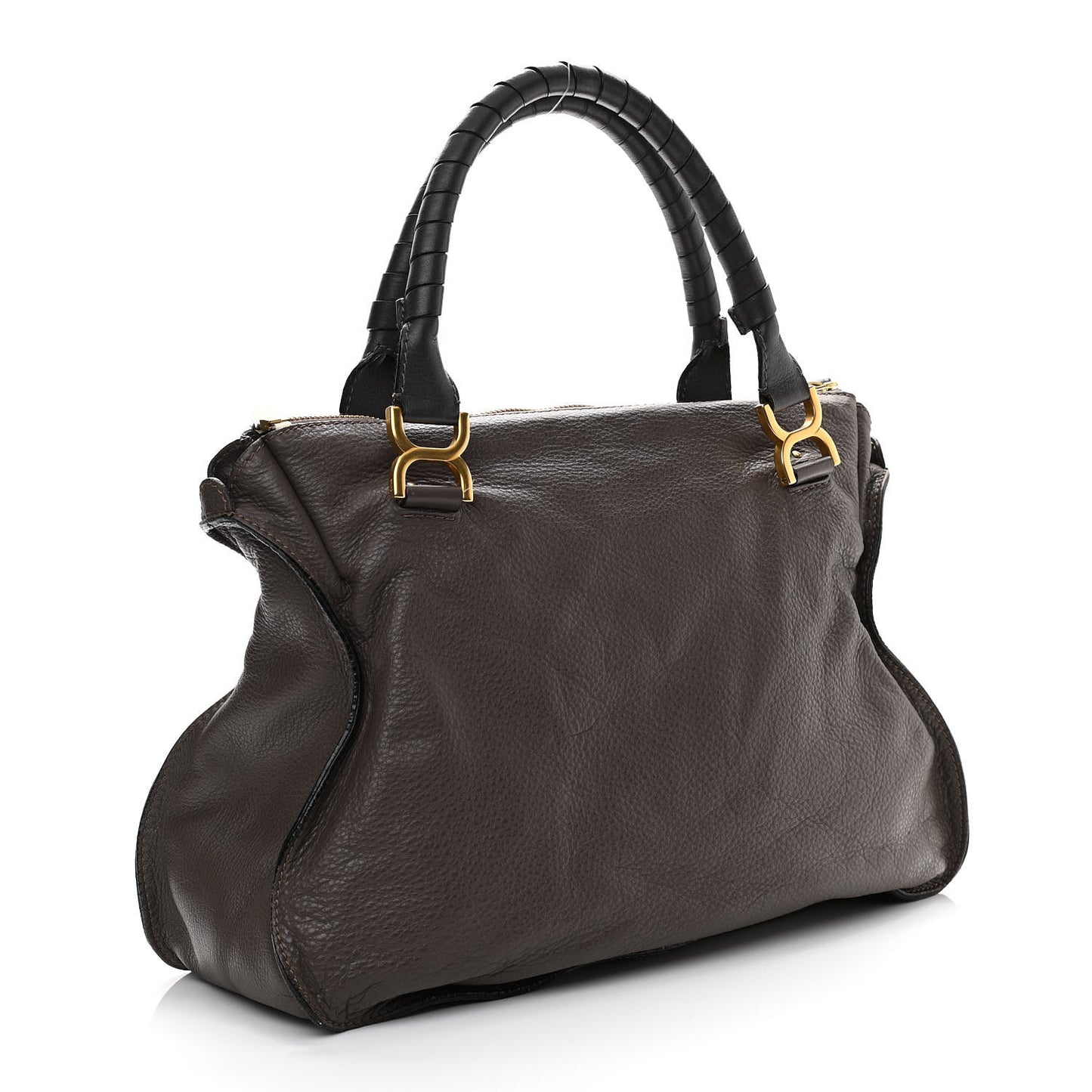 Calfskin Large Marcie Satchel Cashmere Grey