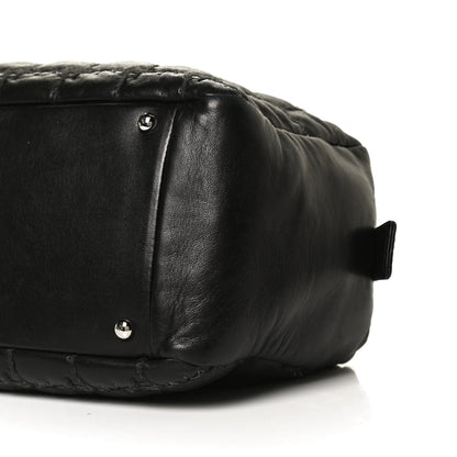 Chanel Calfskin Bubble Quilt Bowler Black 10 of 10