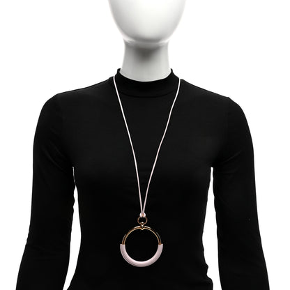 Hermes Swift Grand Loop Pendant Necklace Mauve Sylvestre 2 of 5