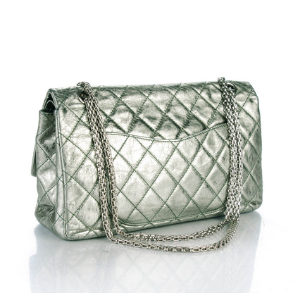 Chanel Metallic Aged Calfskin 2.55 Reissue 227 Flap Green 3 of 8