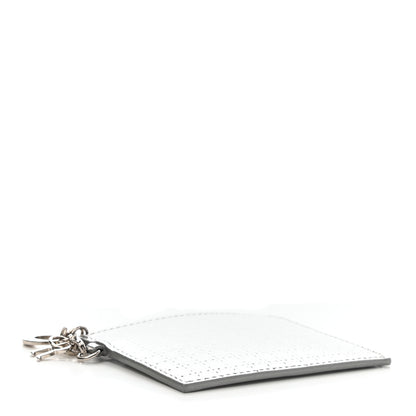 Christian Dior Metallic Patent Micro-Cannage Lady Dior Card Holder Silver 4 of 7