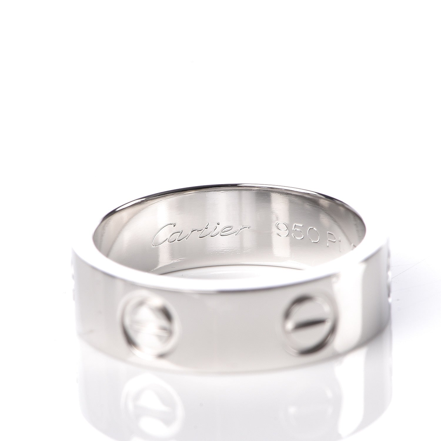 Cartier Platinum 5.5mm LOVE Ring 51 5.75 6 of 6