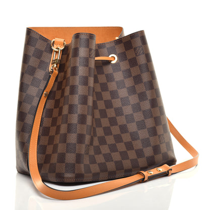 Louis Vuitton Damier Ebene Neonoe MM Safran 3 of 11