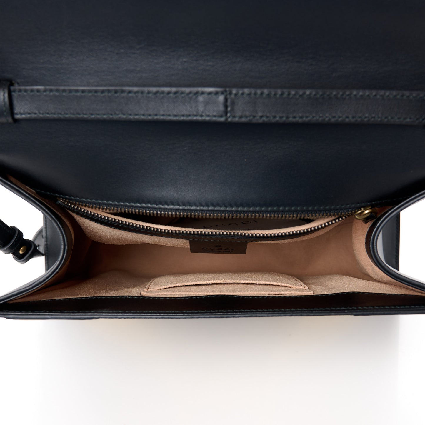 Nappa GG Supreme Monogram Medium Osiride Top Handle Bag Black Oro Vecchio Beige Ebony